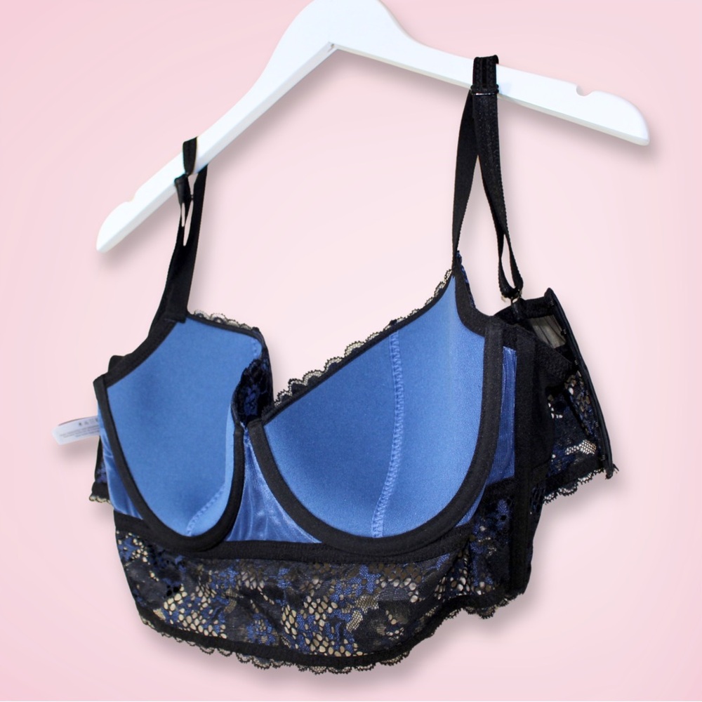 Adore Me Blue Lace Bra - Picture 8 of 9